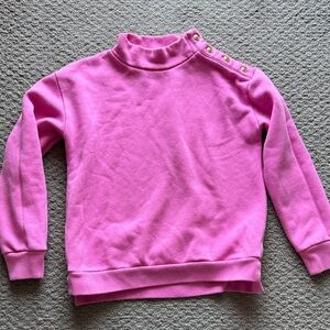 Crewcuts Pink Shoulder-Button Sweatshirt